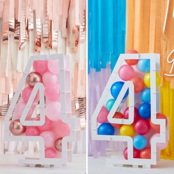 Ballon cijferframe nr. 4 - 81cm 