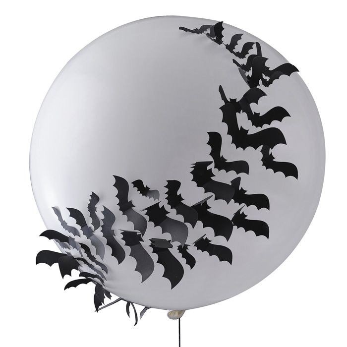 Grote Vleermuis Ballon Wit - 32 cm