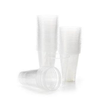 0,3 liter plastic glazen 50x transparante bierglazen