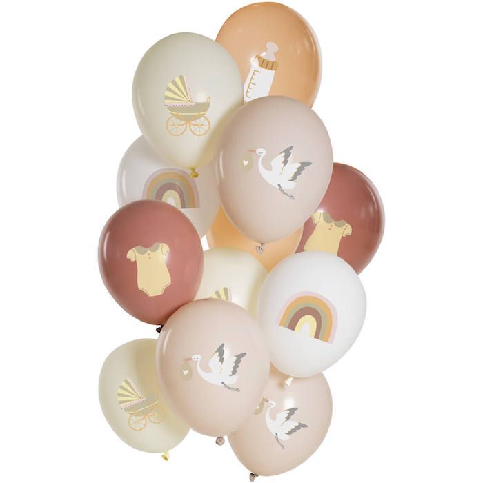 Baby Ballonnen nude 12x - 33 cm