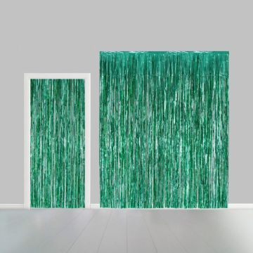Groen Glittergordijn - 100 x 240 cm