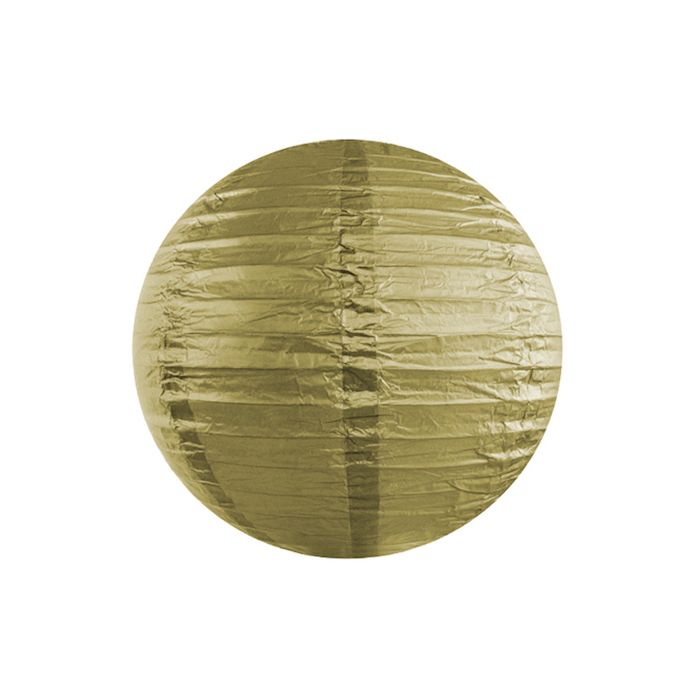 Gouden papieren lantaarn - Ø35 cm 