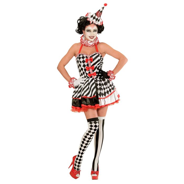 Pierrot-jurk met mini-hoed voor dames