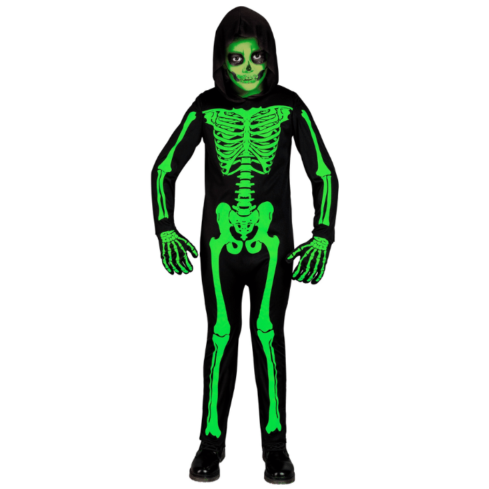 Groene skelettenkostuum voor kinderen
