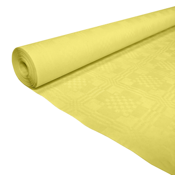 Geel papieren tafelkleed 1,19x8 m