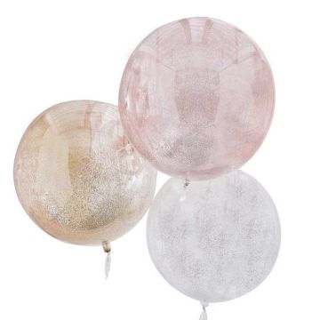 Ronde Glitter Ballonnen 3x - 55 cm