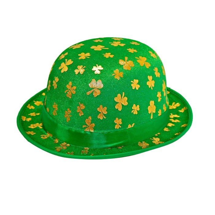 St. Patricks Bowler Hat Met Klaver
