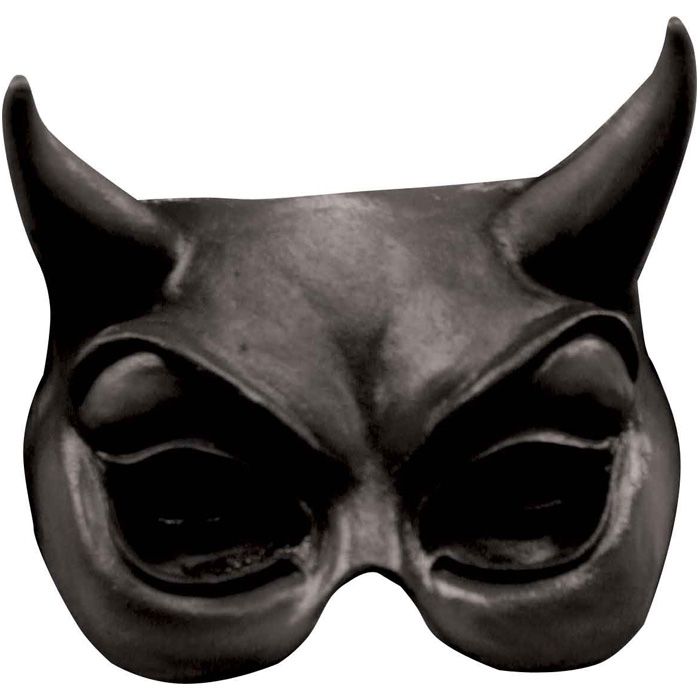Zwarte halve duivel masker