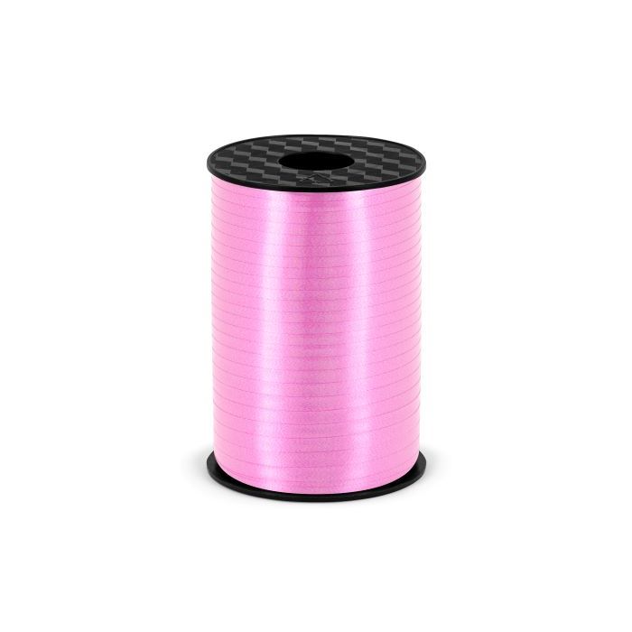 Roze plastic cadeauband - 5 mm x 225 m