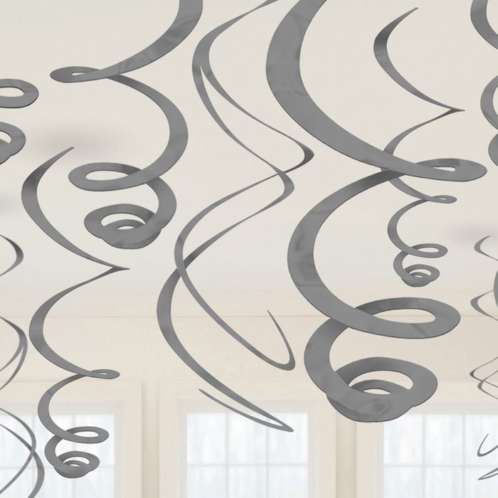 Zilver Swirls 12x - 55 cm