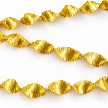 Gouden crepe streamer slinger - 6 meter