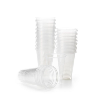 0,25 liter plastic bekers 50x transparant