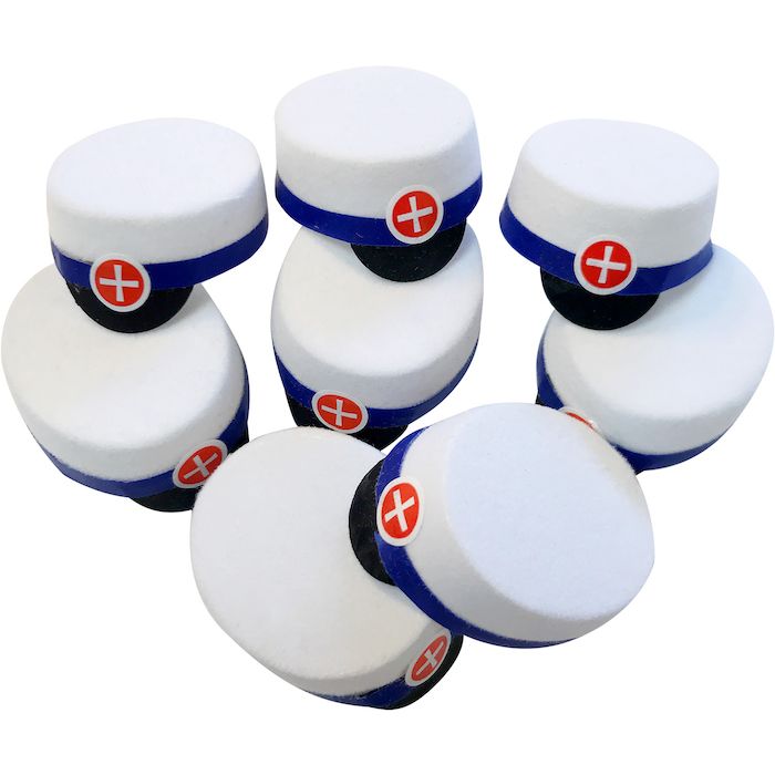 Mini Studentenhoed Blauw 8x - 2,5 cm