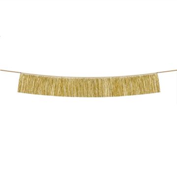 Gouden Slinger met Franjes - 135 cm