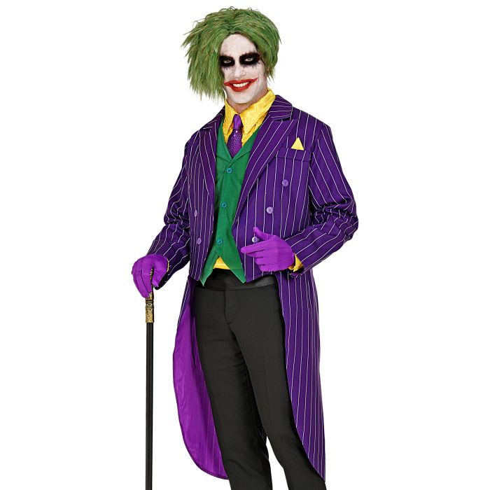 Kwaadaardig clownjasje voor heren met strepen