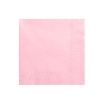 Pastelroze servetten 20x - 33x33 cm