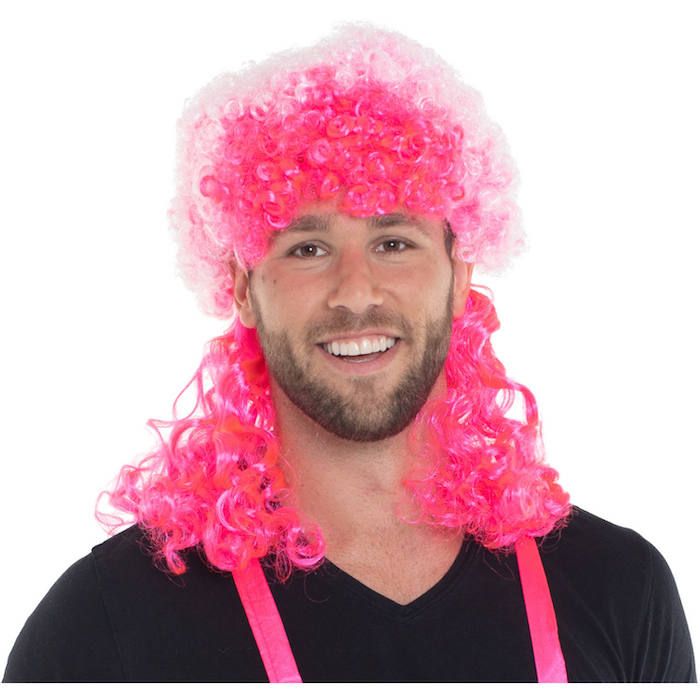 Neonroze afropermanent met krullen
