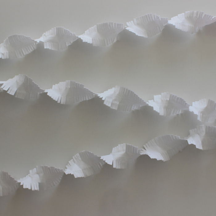 Franje Witte Crepe Streamer - 24 meter