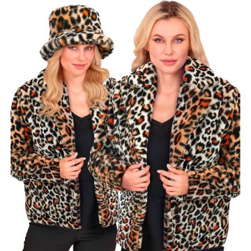Dames jas met luipaardprint