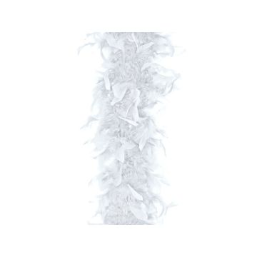 Witte Boa met Veertjes - 180 cm