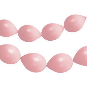 Roze link ballon guirlande 8x - 33 cm