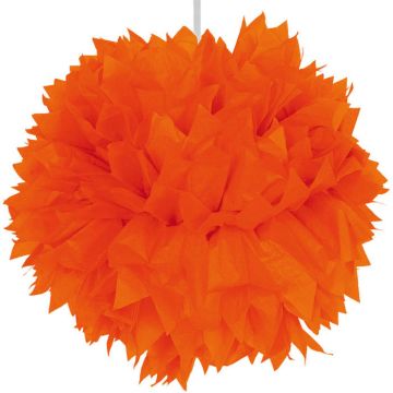 Oranje pompom - 30 cm