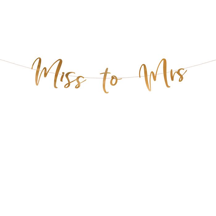 Goud Miss to Mrs Girlande - 18 x 76 cm