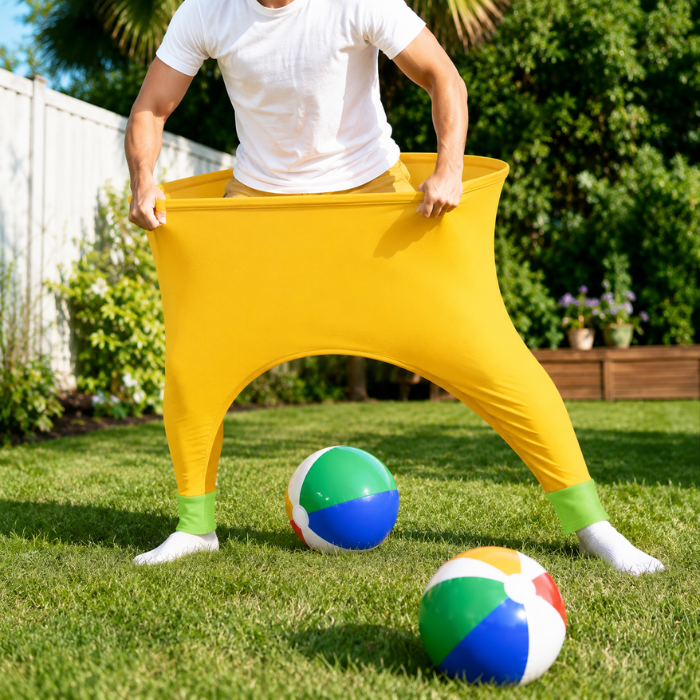 Enorme rekbare grootmoederbroeken met 2x ballen