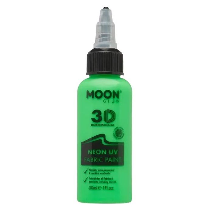 Neon UV Textielverf Groen 30 ml Moon Creations