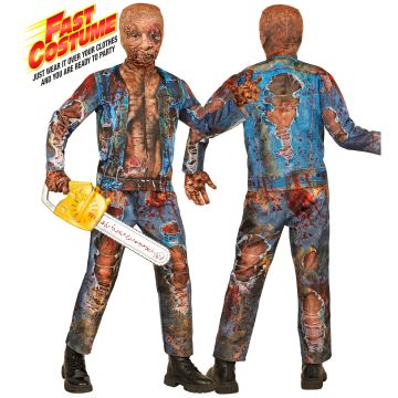 Zombie kostuum voor kinderen met bloedige scheuren