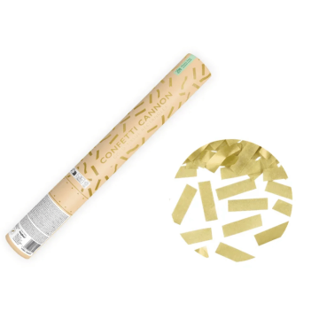 Gouden papieren confettibuis - 40 cm