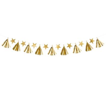 Gouden Slinger met Sterren - 1,3 m