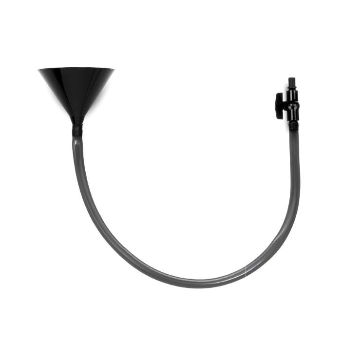 Trechter-bierbong zwart - 1 meter
