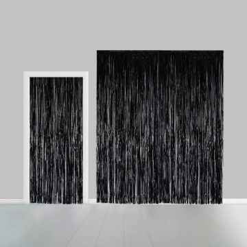 Zwart Glimmergordijn - 100 x 240 cm