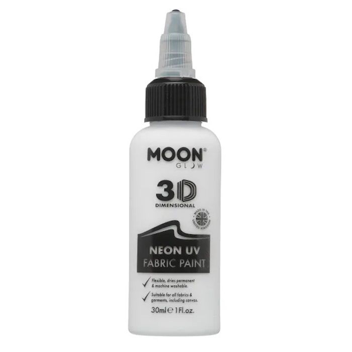 Neon UV Textielverf Wit 30 ml Moon Creations