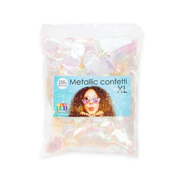 Ronde Metallic Parelmoer Confetti - 250 gram