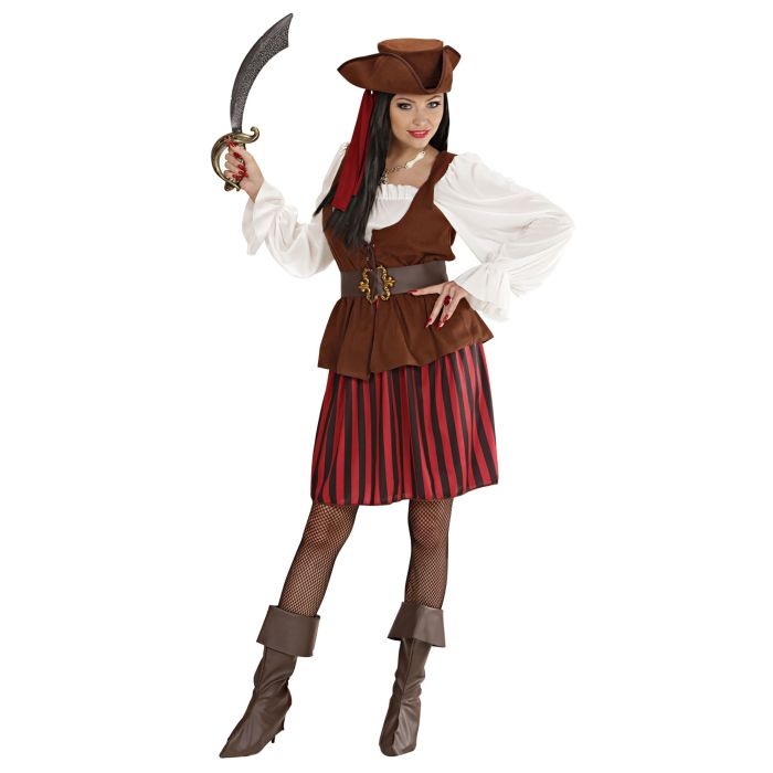 Piratenjurk kostuum met hoed voor dames