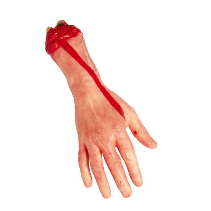 Bloederige afgehakte hand - 12x30 cm