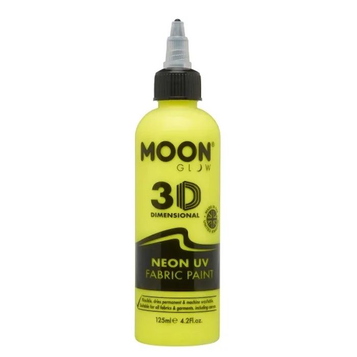 Neon UV Textielverf Geel 125 ml Moon Creations