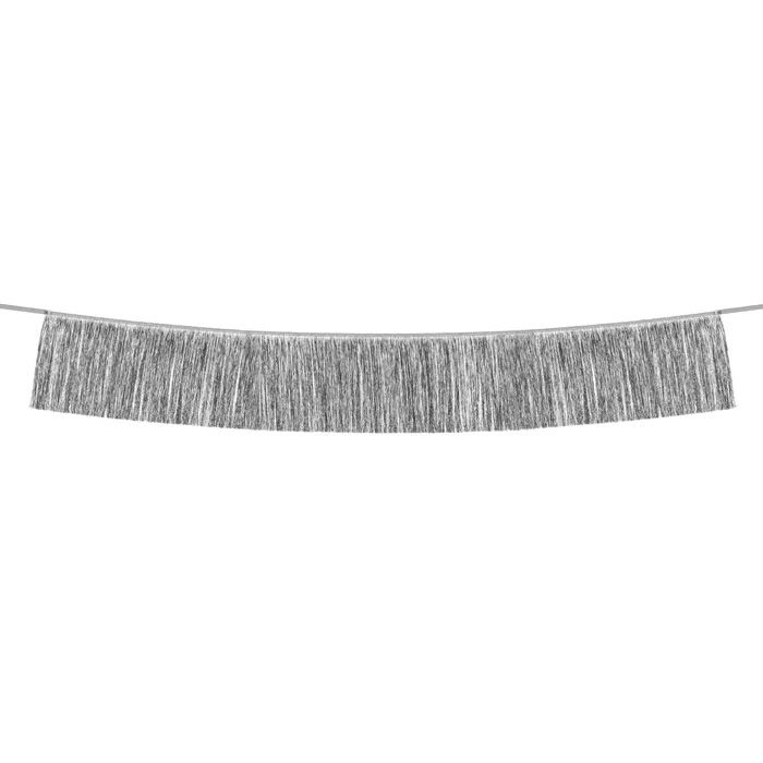 Zilveren Slinger met Franjes - 135 cm