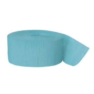 Turkijenblauwe crepe streamers 24M 