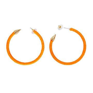 80's Oorbellen hoops oranje