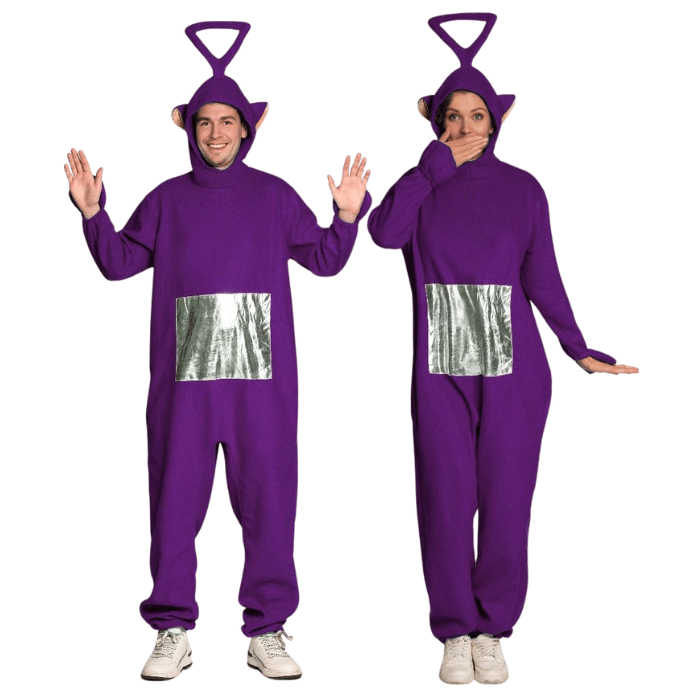 Paarse teletubbie kostuum - unisex