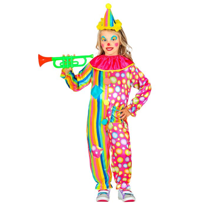 Clownkostuum met kraag en minihoed
