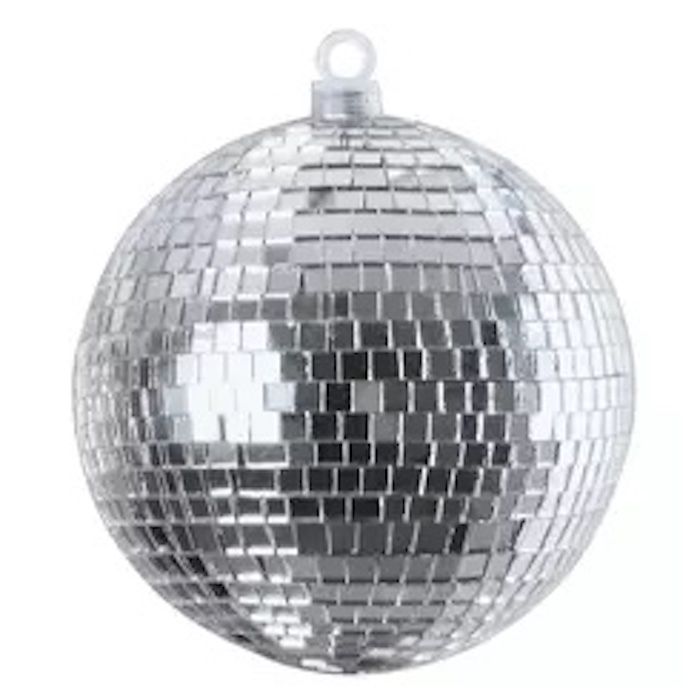 Discobal zilver - 6 cm incl ophanghaak