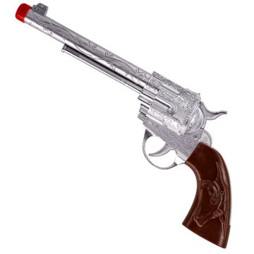 Zilveren cowboy pistool