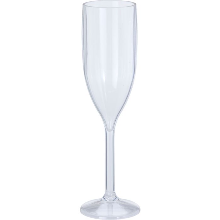 Champagneglas van acryl 165 ml met lange steel