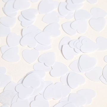Witte hartjes tafeldecoratie - 14 g