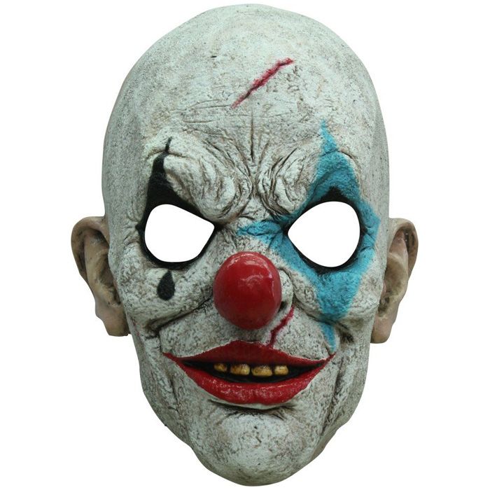 Angstaanjagend huilende clownenmasker