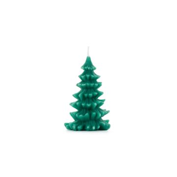 Kerstboom kaars groen - 10 cm